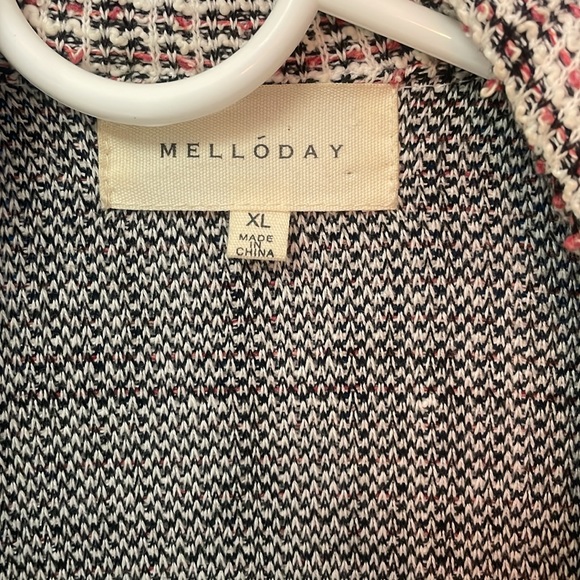 Mellóday pink plaid open collar topper coat/ blazer Size XL from Anthropology - Picture 2 of 6